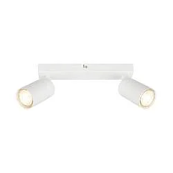 Faretto Moderno Tib Metallo Bianco 2 Luci Gu10