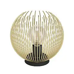 Abatjour Industrial-Nordico Acciaio Nero E Oro 1 Luce E27