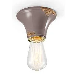Plafoniera Vintage tortora 7 cm Ferroluce