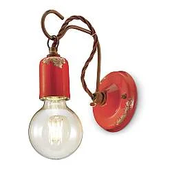 Applique Vintage rossa 20 cm Ferroluce