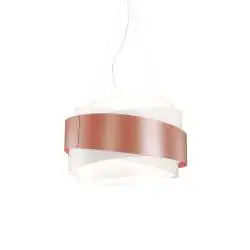 Lampadario Moderno Bea Polilux ® Rame E Metallo Cromo 5 Luci E27 D80Cm