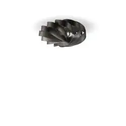 Plafoniera Moderna Flat Polilux ® Nero 1 Luce E14