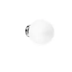 Applique Contemporanea Grape Metallo Vetro Bianco 1 Luce E27