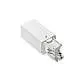 Connettore Principale E Destro On-Off Link Alluminio Bianco Senza Finiture