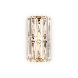 Applique Contemporanea Facet Metallo Oro 1 Luce Diffusore Vetro-