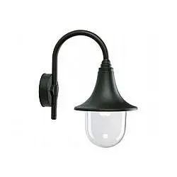 Applique Da Esterno Contemporanea Zoe Termoplastica E Nero 1 Luce E27